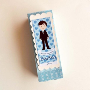 Caja con bombones Ferrero Rocher para detalle de primera Comunión