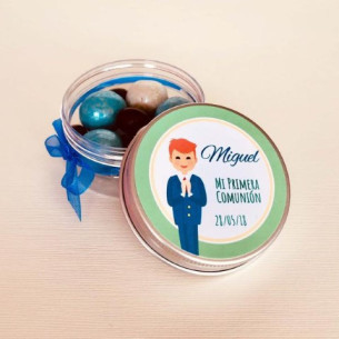 Caja con bombones para detalle de primera Comunión 2