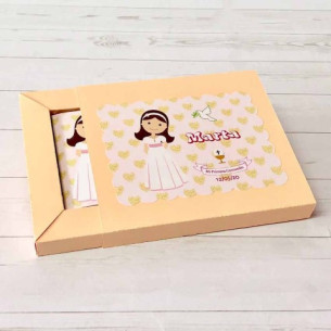 CAJITA DESLIZANTE con 2 chocolates PRIMERA COMUNIÓN 2