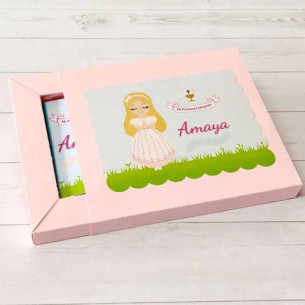 CAJITA DESLIZANTE con 2 chocolates PRIMERA COMUNIÓN 2