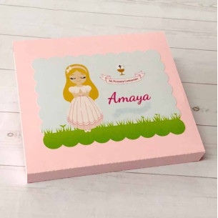 CAJITA DESLIZANTE con 2 chocolates PRIMERA COMUNIÓN