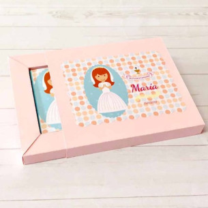 CAJITA DESLIZANTE con 2 chocolates PRIMERA COMUNIÓN 2