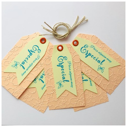 ETIQUETAS fondo salmón - Para alguien muy ESPECIAL