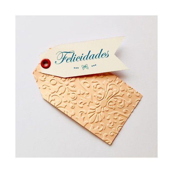 ETIQUETAS fondo salmón - FELICIDADES