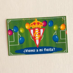 Set de INVITACIONES de CUMPLEAÑOS Sporting de Gijon