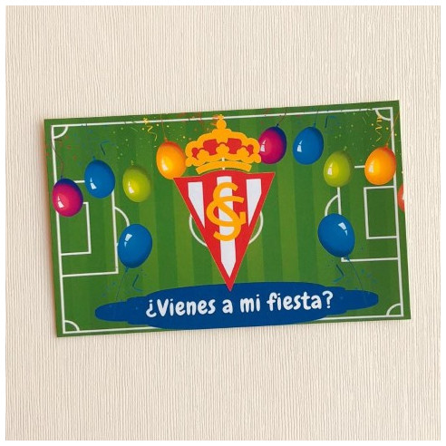 Set de INVITACIONES de CUMPLEAÑOS Sporting de Gijon