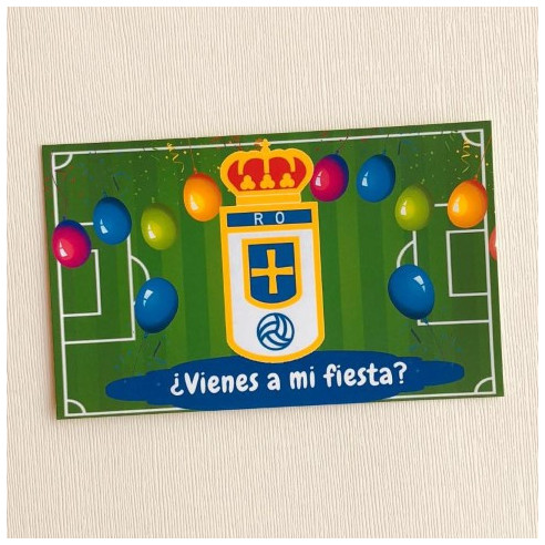 Set de INVITACIONES de CUMPLEAÑOS Real Oviedo