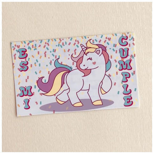 Set de INVITACIONES de CUMPLEAÑOS Unicornio