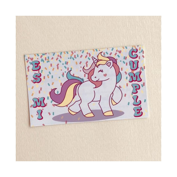Set de INVITACIONES de CUMPLEAÑOS Unicornio