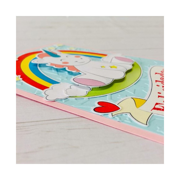 FELICITACIÓN de UNICORNIO Hecha a mano