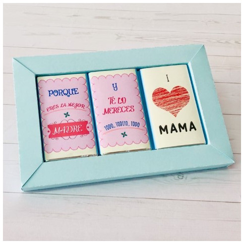 Chocolates con mensaje "Porque eres la mejor madre"