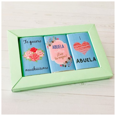 Chocolates con mensaje "Abuela, eres la mejor"