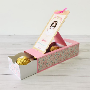 Caja PopUp con 3 bombones Ferrero Rocher para la Primera Comunión. 2