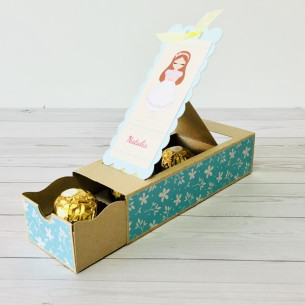 Caja PopUp con 3 bombones Ferrero Rocher para la Primera Comunión. 2