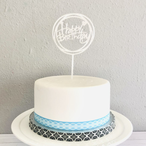 TOPPER para tartas "HAPPY BIRTHDAY"