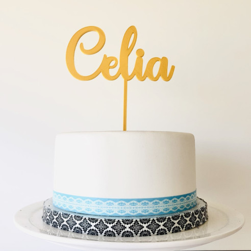 TOPPER para tartas con tu NOMBRE