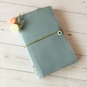 Midori de ecopiel azul grisaceo