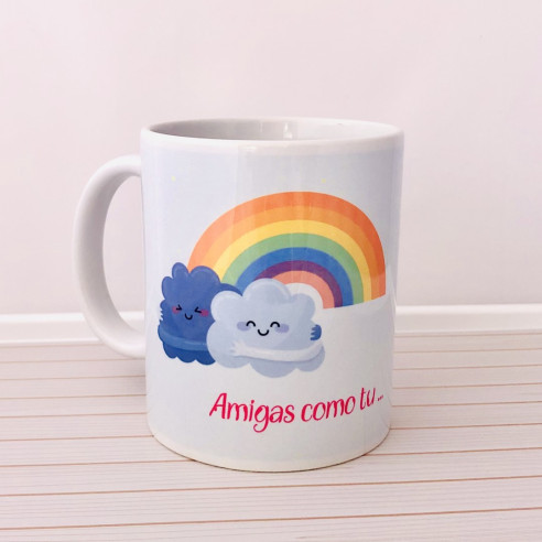 Tazas personalizadas "Amigas como tu me llenan de felicidad"