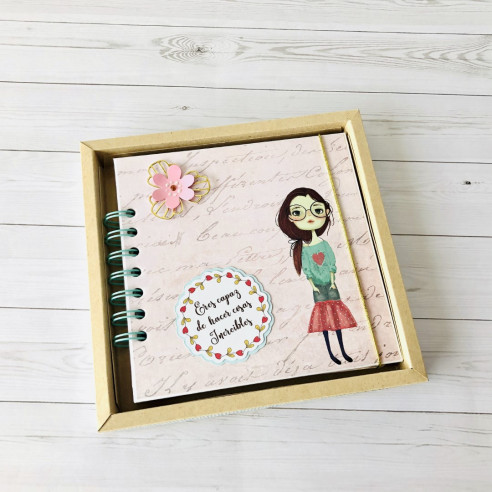 Libreta artesanal "Eres capaz de hacer cosas increíbles"