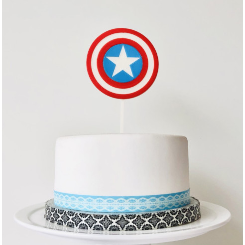 TOPPER para tartas CAPITÁN AMERICA SuperHeroes