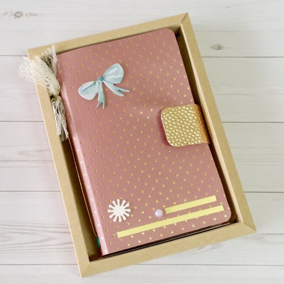 Midori de ecopiel puntos Foil - Rosa