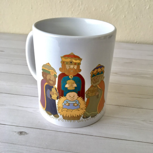 Taza navideña "Que nada ni nadie te quite la ilusión por la Navidad"