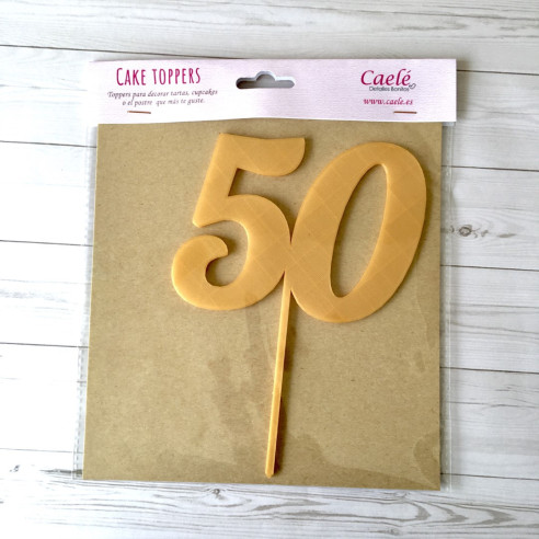 TOPPER para tartas 50 cumpleaños
