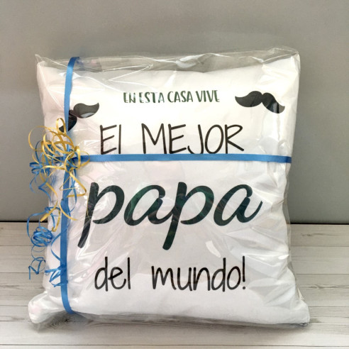 Cojines personalizados para regalo del día del padre.