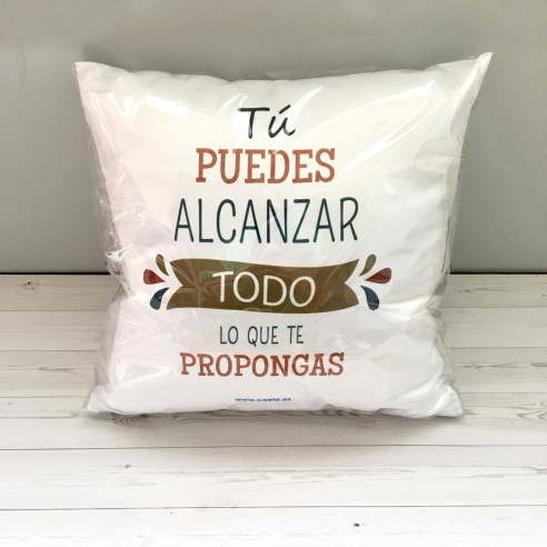COJÍN "Tu PUEDES ALCANZAR todo lo que te propongas"