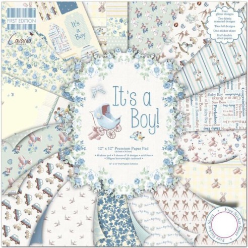 Colección papeles de scrapbooking "It's a boy!"