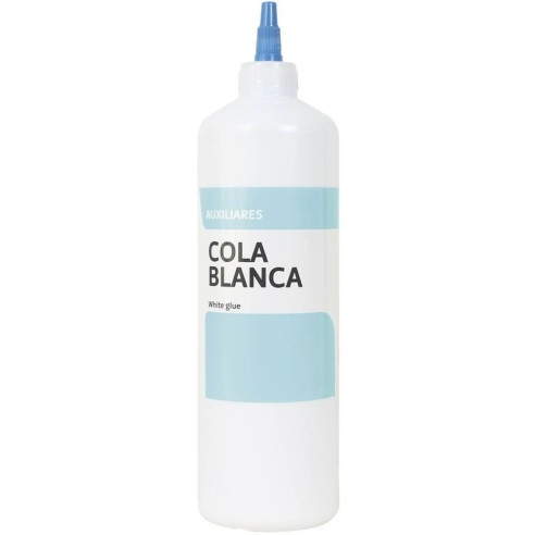 Cola blanca de encuadernación para cartonaje, papel, madera... en formato de 750 ml.