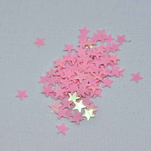 LENTEJUELAS Mini ESTRELLAS ROSAS