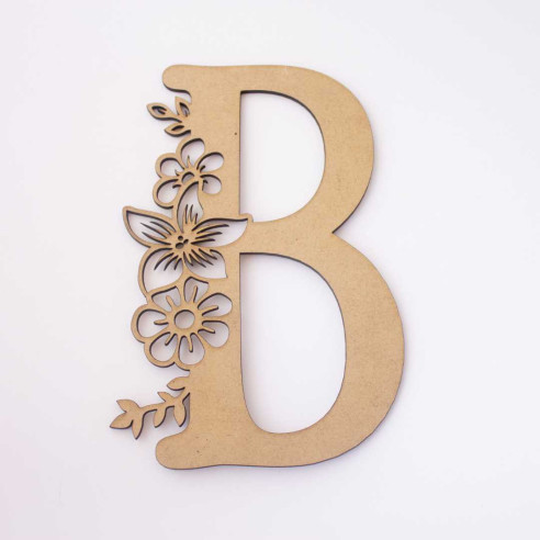 Letra de madera "B"