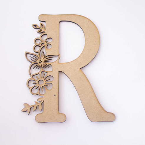 Letra de madera "R"