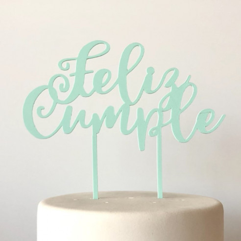 Topper para tartas "Feliz Cumple"