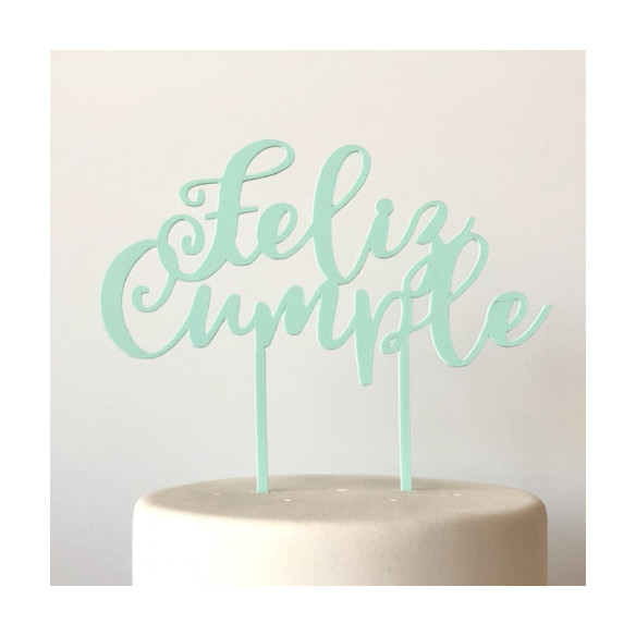 Topper para tartas "Feliz Cumple"