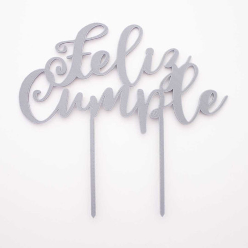 Topper para tartas "Feliz Cumple"