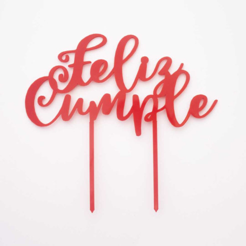 Topper para tartas "Feliz Cumple"