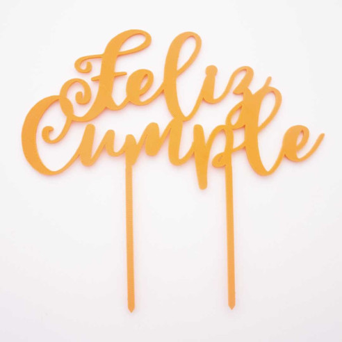 Topper para tartas "Feliz Cumple"