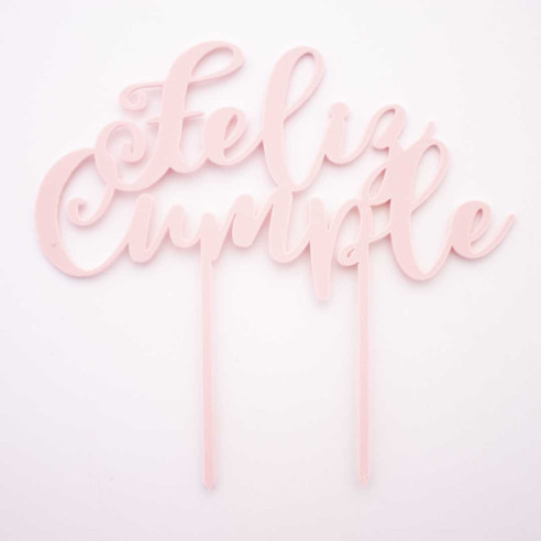 Topper para tartas "Feliz Cumple"
