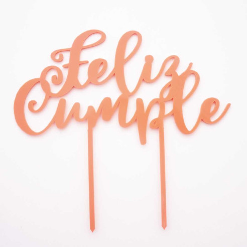 Topper para tartas "Feliz Cumple"