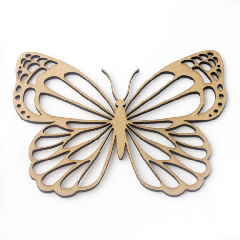 Mariposa de madera para decoración de scrapbooking