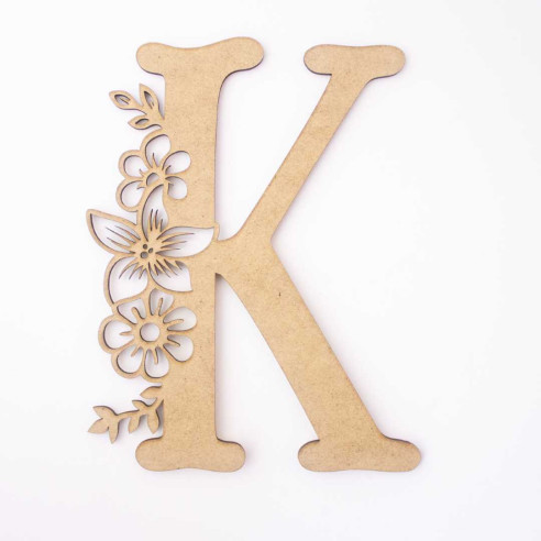 Letra de madera "K"