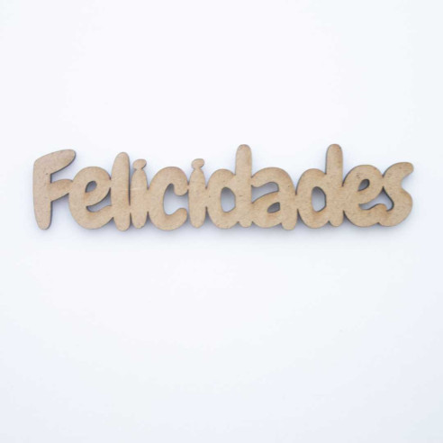 Decoración de madera "Felicidades"