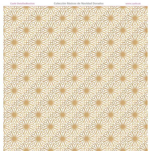 Colección papeles de scrapbooking "Dorados de Navidad" 21x21cm