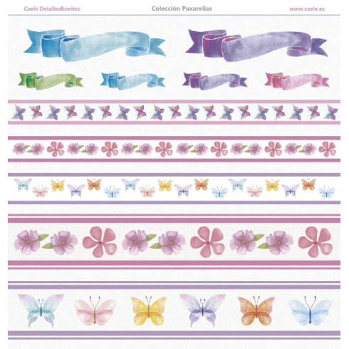 Colección papeles de scrapbooking "Paxarelías" 30.5x30.5cm