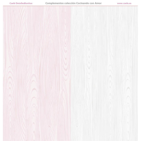 Complementos colección papeles de scrapbooking "Cocinando con amor" 21x21cm