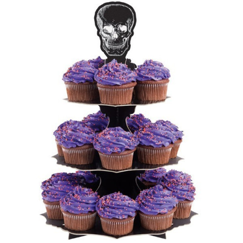 Stand Cupcakes Negro con Calavera