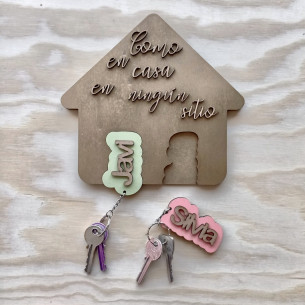 Cuelga llaves de madera personalizado 2