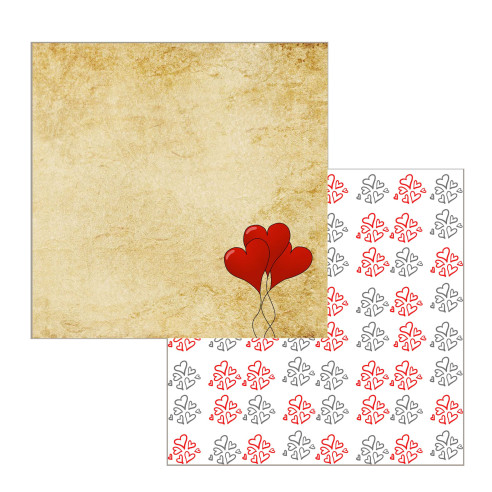 Colección papeles de scrapbooking "San Valentín" 30.5x30.5cm una cara